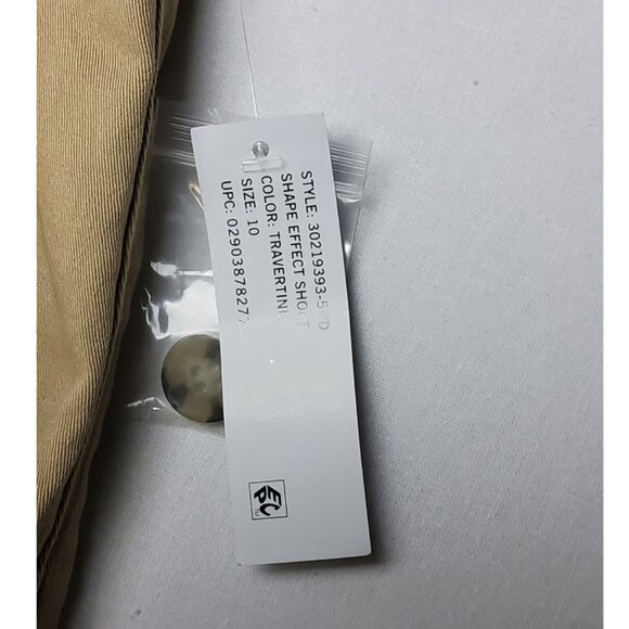 Gloria Vanderbilt Shape Effect Shorts Smoothing Panel Size 10 NWT (Tan) - Picture 3 of 10